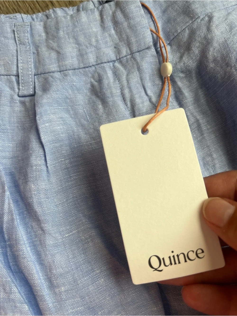 NWT quince blue linen pants size 4
